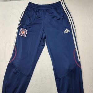 Chicago Fire Pants Mens Small Navy Blue Soccer Warm Up Training Adidas Climacool